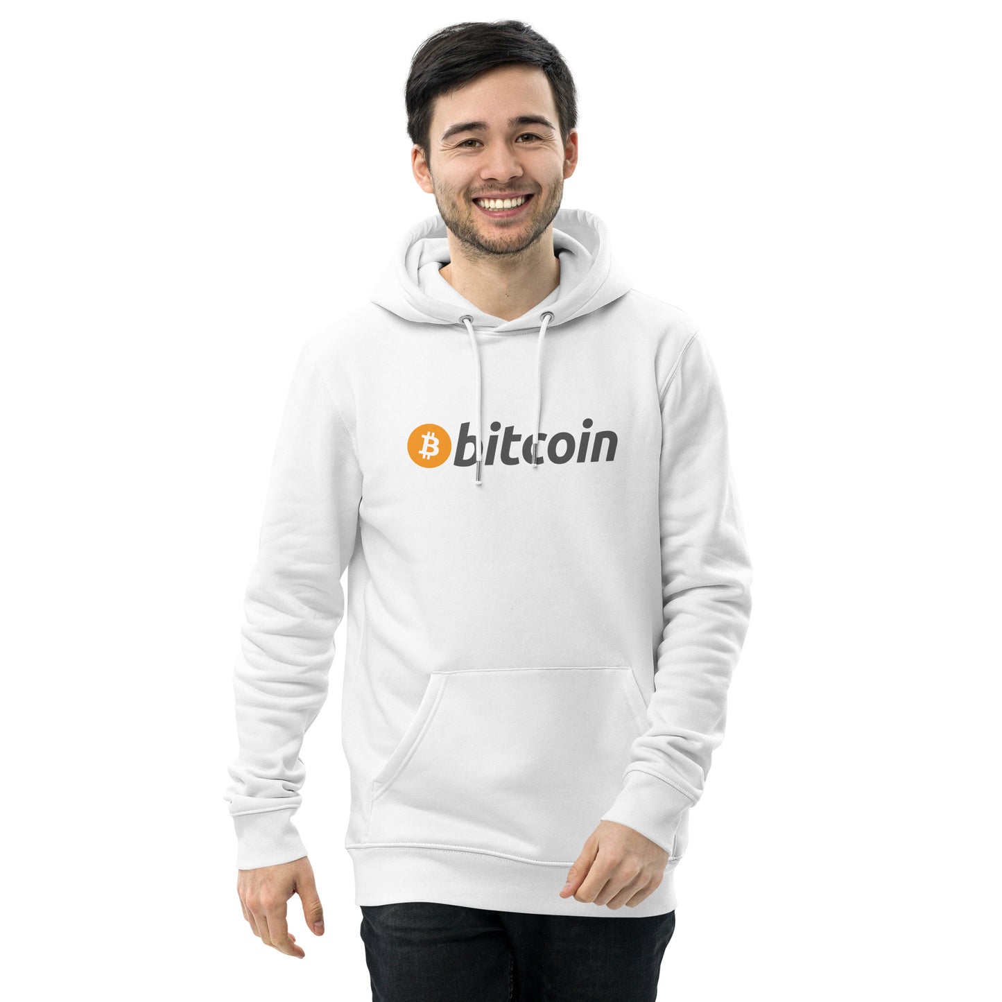 Bitcoin logo and text